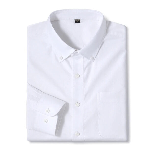 S8f4059700f7746d0ba8304a88097082cq.jpg New 100% Pure Cotton Oxford Men's Plaid Shirts Male Business Casual High Quality Long sleeve Shirt for Men Pocket Shirt S-5XL