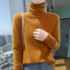 S8f5b771402184d2b8655b07c190ab5d83.jpg Autumn And Winter New 100% Pure Mink Cashmere Sweater Women's Pile Collar Pullover Slim Sweater Knitted Bottoming Shirt