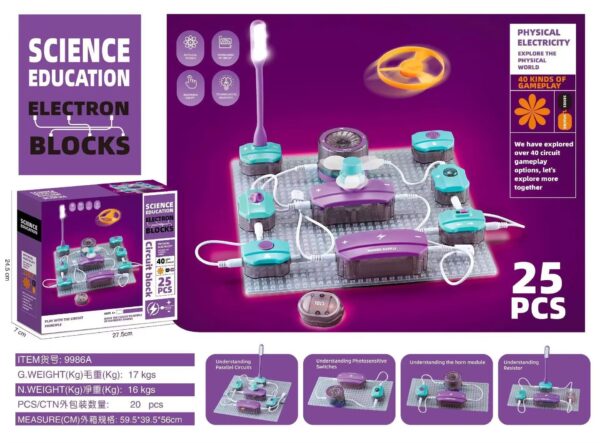 S8fa198f814734786bbaad06bbeece2bcz.jpg DIY Electronic Circuit Building Blocks - Kids Science Experiment Toy, Boost Children's Thinking Skills