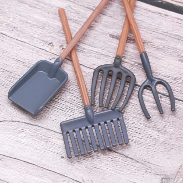 S8fd560f860f0432e906b9631cbf15329e.jpg 1Set 1:12 Dollhouse Miniatures Gardening Shovel Rake Hoes Farm Tool Doll Decor Fairy Garden Accessories Furniture Toys