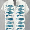 S8fe8c4b5d809439f933d0b4aebb170d3i.jpg 2025 elegant fish print men's new linen comfortable breathable fabric short sleeved shirt for fishing enthusiasts to wear