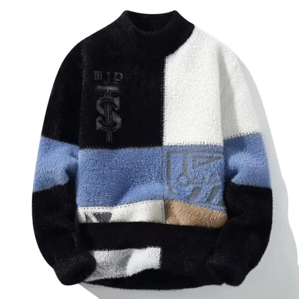 S90567b49dc7c4fac9e7e62a2996b10d1n.jpg 2022 Autumn Winter Men's Sweater Korean Fashion Men Clothing English Elements Sweater Men Casual Pullover O-Neck Sweaters Men