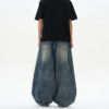 S90572edc205e4f21b91468418d8bd80cZ.jpg 2025 Spring New Men's Jeans Oversized Wide Leg Pants Loose Vintage Patchwork Lightning Cracked Denim Trousers Streetwear Male
