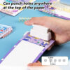 S9076dd629e3f42bfa8935e935d84da46S.jpg Fromthenon 5 Holes Puncher Loose Leaf Notebook Paper Mini Puncher Loose-leaf Binding Student Office Stationery Supplies