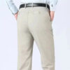 S91344a45ca6f4dc990100123f853c30d6.jpg New Arrival 100% Cotton Summer Autumn Men's Casual Pants Fashion Solid Black Beige Gentle Thicken Trousers Brand Smart Suit Pant