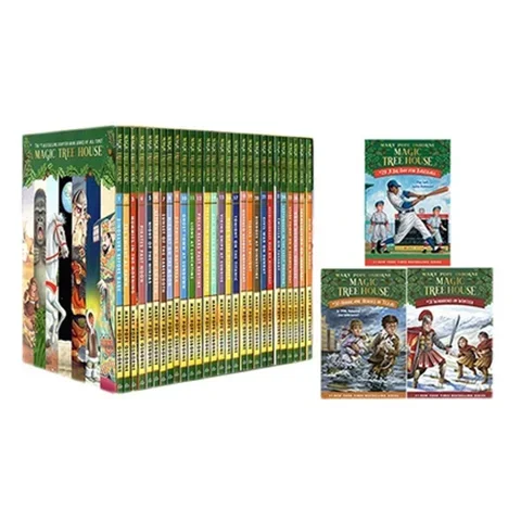 S91574b954cde43f69ad7974359af2ea2Q.png 1 Set 28 Books MAGIC TREE HOUSE 1-28 English Reading Books Children's English Chapter Bridge Book Extracurricular Reading
