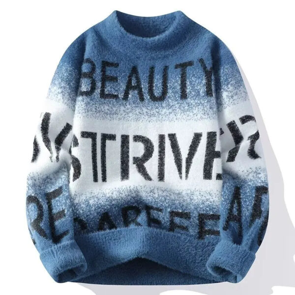 S917292e1f783417e819ec0cf0a458155w.jpg 2022 Autumn Winter Men's Sweater Korean Fashion Men Clothing English Elements Sweater Men Casual Pullover O-Neck Sweaters Men