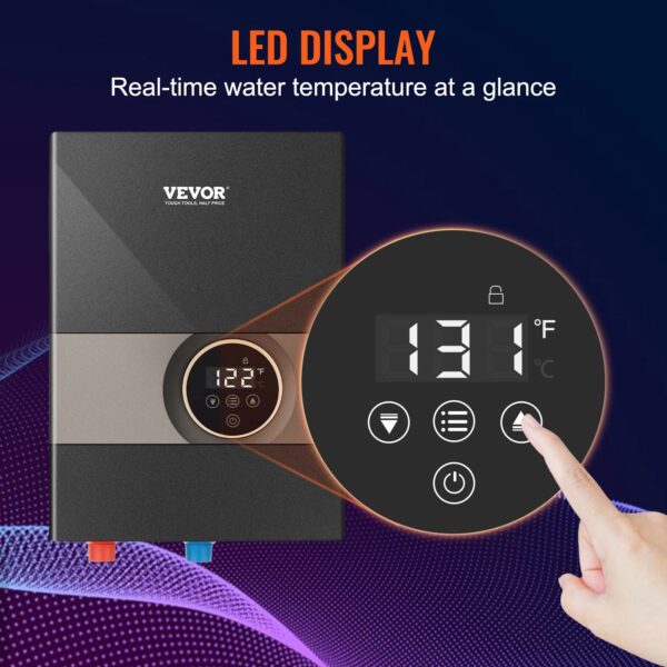 S917b0d847ed34019a022427b380dfdc9K.jpg SucceBuy Instant Water Heater 8/13.8/18kw On Demand Electric Water Boiler Digital Temperature Display & Easy Installation