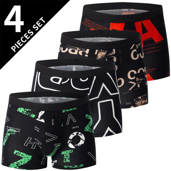 S9193ddd8c655405483fd62df0d8f2126U.jpg 4/5Pcs European and American Size MEN'S Printed Fashion Boyshort Comfortable MEN'S Waist plus Size Underwear Sexy Swimming Trunk