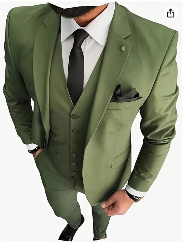 S91ac6e6d13184aa0bfbbfe06f4f7b29dl.jpg Men's Suits 3pcs Mens Business Suit Notch Lapel Blazer Formal Wedding Groom Pants Tux Vest Tuxedos (Blazer+vest+Pants)