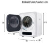 Exhaust Gas Dryer, Stainless Steel Dryer, 2.5 Kg, Actual Up To 4 Kg, 850 W Overheat Protection, Wall Mount [energy Class C]