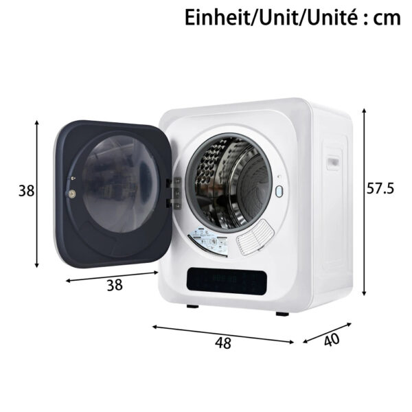 Exhaust Gas Dryer, Stainless Steel Dryer, 2.5 Kg, Actual Up To 4 Kg, 850 W Overheat Protection, Wall Mount [energy Class C]