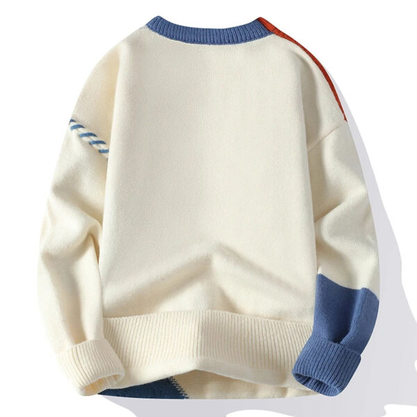Casual Thickened Knitted Sweater Men's Overhead round Neck Pullover Autumn Winter Design Sense  Handsome Knitted Woolen ...