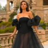 S94204f72370d42b38fa5927e81216f85s.jpg Amazing Luxury See Thru Floral Formal Dresses Gothic Wedding Gowns Long 3D Flower Women Dresses With Detachable Sleeves