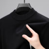 S942e22aa5995497182816f710c80678d4.jpg Half Turtleneck Knitwear Sweater New Autumn/Winter Mock Neck Sweatshirts Solid Color Pullovers Man Brand Casual Mens Clothing