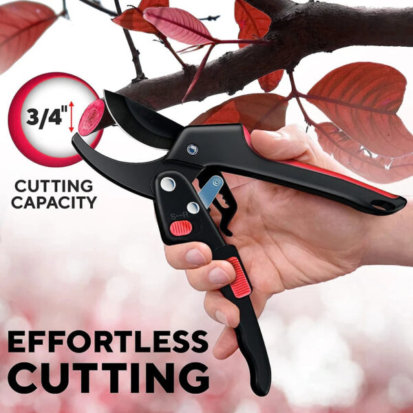 S9533400a6ca449eb97a7f85bcd40fca7g.jpg Premium Garden Clippers Gardening Tasks 3 Times Easier, Rachet Hand Ideal For Those With Arthritis or Weak Hands, Cut Capacity S