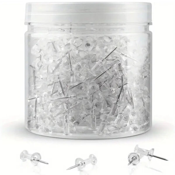 S95a397a23a1a4842a745e7326ed52356J.jpg 100/200/500/1000pcs Push Pins Plastic Head Steel Tip Wall Thumbtacks Painting Nails For Home Office And Craft Projects With Box