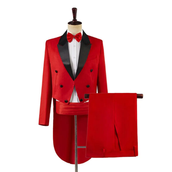 Men's Tailcoat Classic Modern White and Black Basic Style Mens Suit with Tailcoat Singer Magician Stage Jacket Outfits