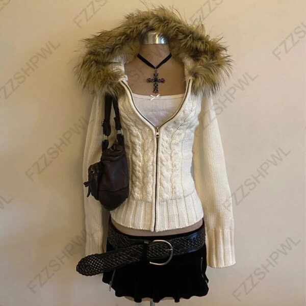S965d3cab358d4e14bdce0ec185a9ad56C.jpg 2025 Autumn Winter Long-Sleeve Fashion Women's Cardigan Sweater Knitted Coat Short Casual Single Breasted Korean Slim Female Top