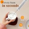 S96e5f7addaf743889641290f7ae0b54eV.jpg ONEKA Rechargeable Milk Frother Starter Kit Handheld Electric Coffee Foam Maker Drink Mixer Foamer for Lattes Cappuccino Gift