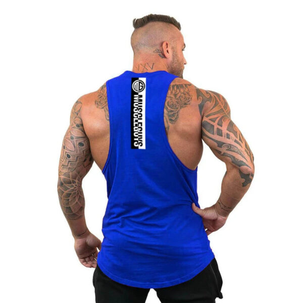 Summer Breathable Cool Feeling Cotton Hurdles Blank Tops High Quality Cotton Mens Casual Sleeveless Gym Fitness Muscle Tank Top