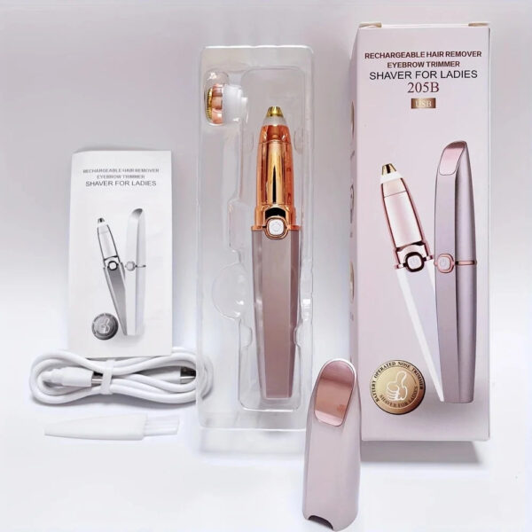 2 in 1 Face Shaver and Eyebrow Trimmer Rechargeable Lips  Facial Hair Remover Women Electric Portable