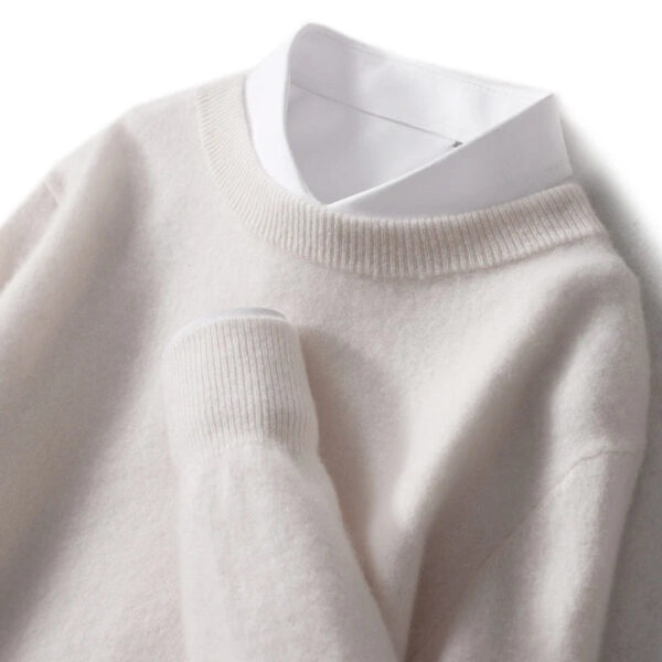 S9866ea2ce8a444338695dd129ea1dda1y.jpg Autumn Winter Men Cashmere Sweater O-neck Soft Warm Pullovers Male Loose Knitted Shirt Korean men's winter blouse