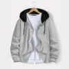S98b0dd1419cf43099e0ab7f286822f07Q.jpg Spring and autumn new Waffle men's casual slim-fit hooded long-sleeved cardigan matching color fashion high quality tracksuit pa