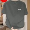 S9a1c88f844484efd9286ffb0fbb052d4u.jpg 100 cotton Men'S Oversized T-Shirt - Breathable Short Sleeve Round Neck with Minimalist Black Grid Pattern PrintCa