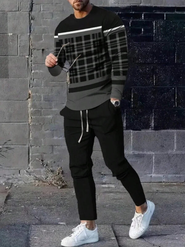 S9a6c39f5513e46178122751004fa5ca4g.jpg Urban Street Fashion Trend Men's Long Sleeve Round Neck Set 2pcs Daily Casual Men's Round Neck Top Outdoor Casual Loose Long Sty