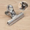 6Pcs Metal Paper Clip Foldback Metal Binder Clips Multi-functional Clamp Binder Paper Clips Office School Stationery Supplies