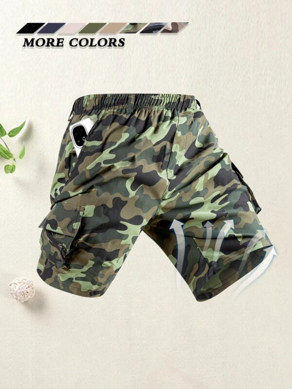 S9afbe5ea79c946d3b1f102146d51a21dS.jpg Men's Cargo Shorts Multi Pocket Casual Sports Summer Bermuda Shorts Loose Outdoor Travel Comfortable Durable Men Short Pants