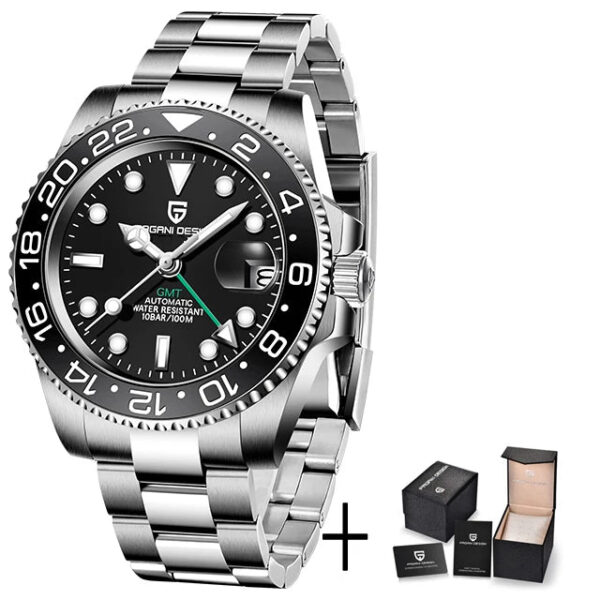 S9b6fa4c1276449b1b1873fb1a58d35c2n.jpg PAGANI DESIGN V3 Version GMT Watches Men's Luxury Sapphire Automatic Mechanical Watch 40MM Stainless Steel Waterproof Watch