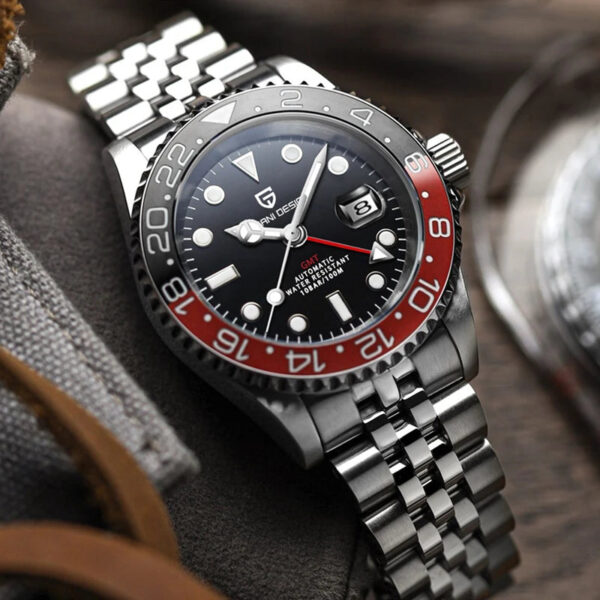 S9b8e520635be44ca99273d81a6f6fd7ds.jpg PAGANI DESIGN V3 Version GMT Watches Men's Luxury Sapphire Automatic Mechanical Watch 40MM Stainless Steel Waterproof Watch