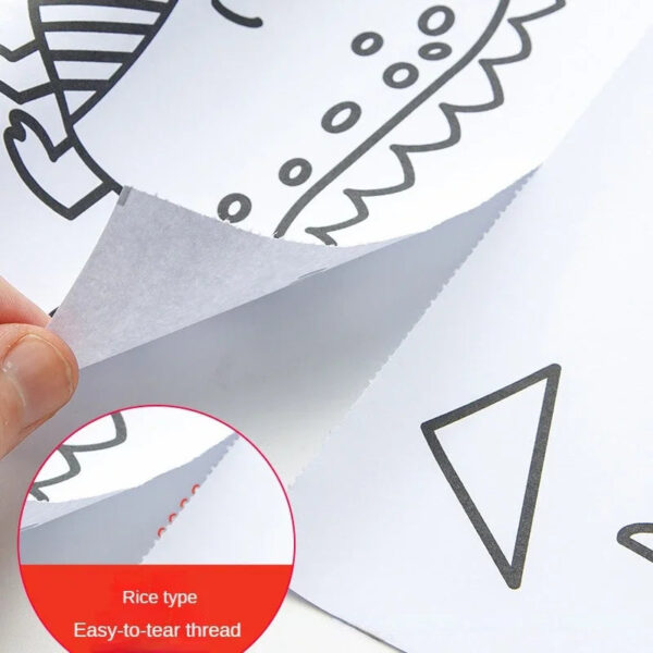 Kids Coloring Paper Roll Sticky DIY Drawing Graffiti Art Color Filling Educational Toys for Children Wall Floor Painting Gifts