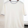 S9be60750ff804fc4b3c06b1a7e247ab5U.jpg 2025 Spring/Summer New Fashion O-Neck Knit Short Sleeve Spliced Business Casual T-Shirts Men's Clothing Loose Tops England Tees