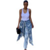 Women Solid Jeans Pants Denim Pleated Trousers Fuzzy Edge Full Lenth Mid Waist Zipper Straight Y2k Streetwear Casual 2026 Spring