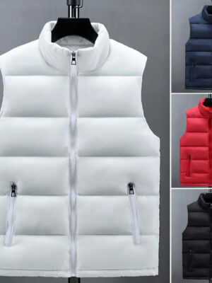 S9c422fac611146dc8f9f0047dd66f90bu.jpg Trendy Vest Coat Thickened Wear-resistant Waistcoat Washable Slim Fit Vest