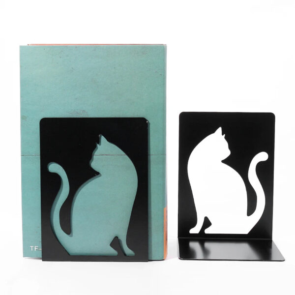 S9c67534ff909408abc2cdf2eae42f36d4.jpg Beautiful Cat Book Ends for Shelves Duty Bookends for Heavy Book Iron Bookends Organizer Book Book rack Stand Shelf