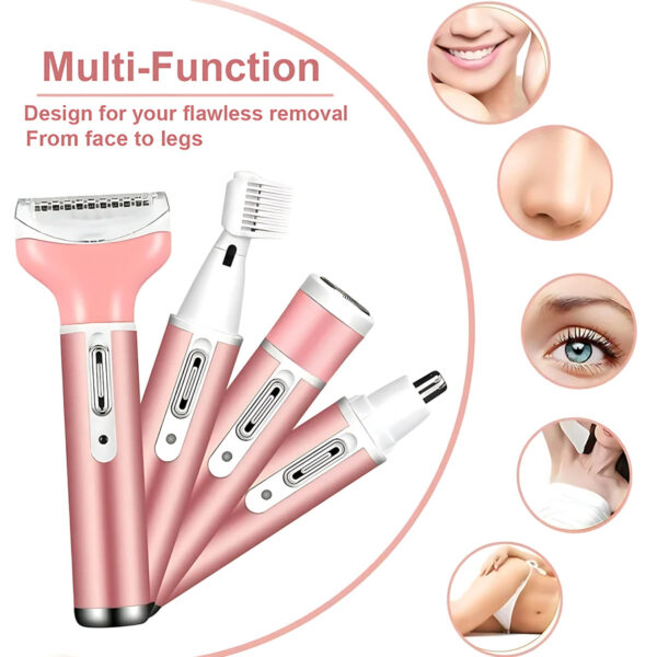 Electric Body Hair Trimmer For Women,Bikini Trimmer And Underarm Hair Razor,AL Material,Lithium Battery,Epilaotor Grooming Kit