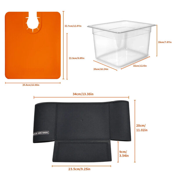 S9d76db9152bb4a919fd7e0678402c3aav.jpg Mutifunctional 11L Sous Vide Container with Foldable Silicone Lid Container Cover Compatible with All Sous Vide Cookers