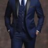 S9dd10f4d9e864ed8afda0e2405fe1dd8o.jpg Elegant Men's Suit Sets- Slim Fit Tuxedo Set for Weddings & Formal Occasions, Black Suit