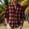 S9dd80991e165439e8d552ffa027654e1l.jpg Fashion Men's Spring and Autumn Everyday casual British Academy Style Yarn-Dyed Plaid Plus-Size Loose Lapel Long-Sleeved Shirt