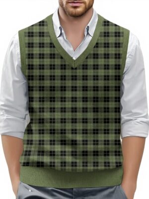 S9dda8605472d4dd285d105fc3d21b0c2f.jpg Sleeveless Top For Man Chess Vest Waistcoat Diamond Grid Woolen Sweater Vest Sleeveless Jackets For Men Vest Men Chaleco Lana