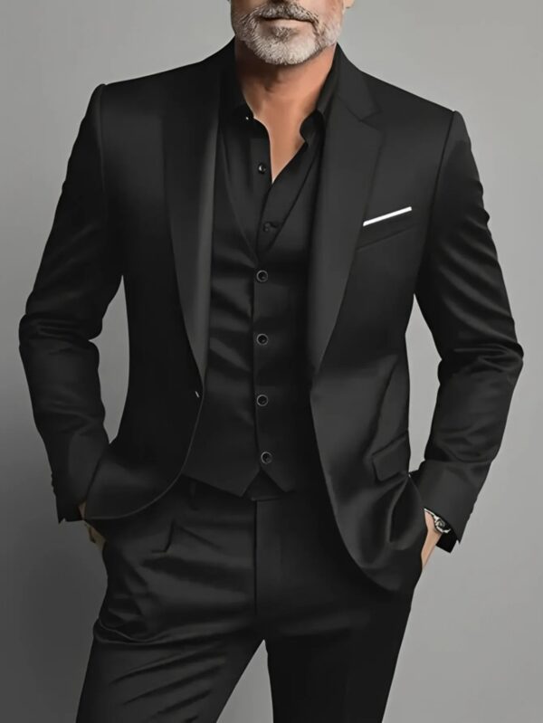 S9e4def5dd1224c03842d408106c0e6b5u.jpg Elegant Men's Suit Sets- Slim Fit Tuxedo Set for Weddings & Formal Occasions, Black Suit