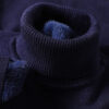 Men's Slim Fit Long Sleeve Turtleneck Sweater Anti-Pilling High Quality Knitted Solid Color Pullover Trendy Men's Clothing