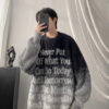 S9ef01c0963d946d5a42786f1635c595ab.jpg Gradient Letters Retro Sweater Men's Autumn Winter Loose Fashion Brand Handsome Clothes American Trendy Lazy Style Knitted
