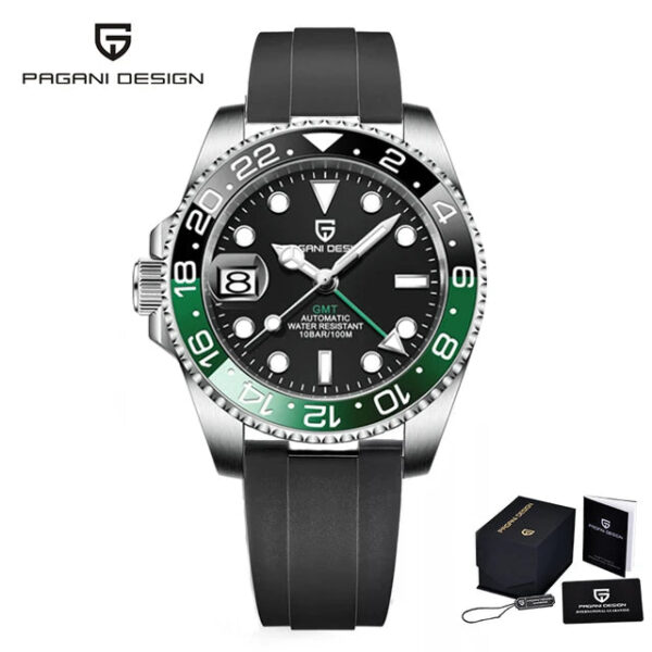S9f180395635b4fa59304b7168d0ba3ee0.jpg PAGANI DESIGN V3 Version GMT Watches Men's Luxury Sapphire Automatic Mechanical Watch 40MM Stainless Steel Waterproof Watch