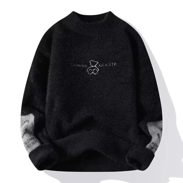 S9f260b714c144812b68fbf9bf8288178l.jpg 2022 Autumn Winter Men's Sweater Korean Fashion Men Clothing English Elements Sweater Men Casual Pullover O-Neck Sweaters Men