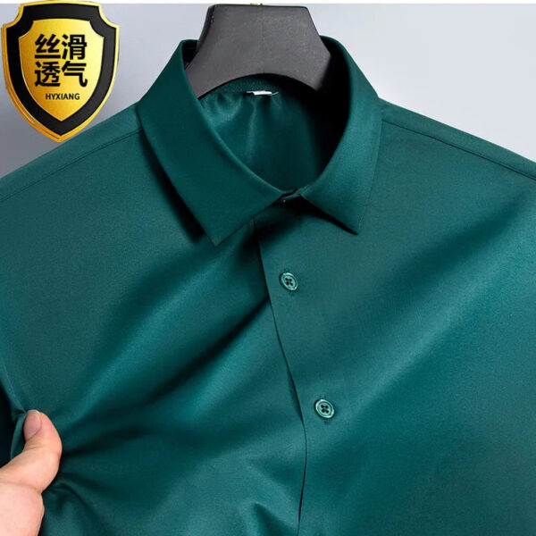 S9f54144b09224ae3a7139dec4412344d1.jpg Big Size 5XL Business Shirts For Men Long Sleeve Autumn Wrinkle-free Slim Fit Camisa Social Formal Soft Wedding Office White Top